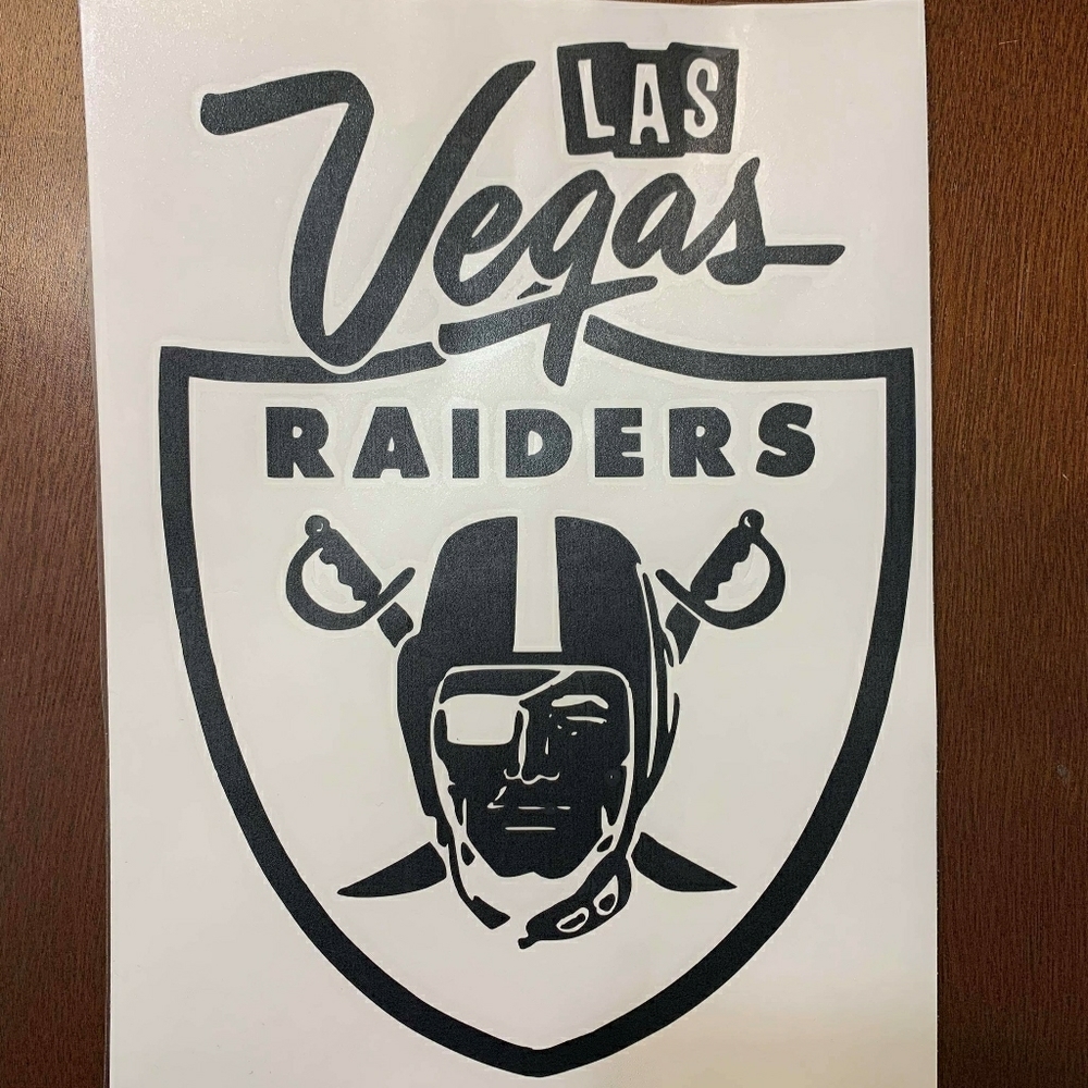 12x12 Las Vegas Raiders black wall decal aticker